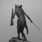Сборная фигура из металла Древнеиндийский воин-кшатрий IV-II в. до н.э. 54 мм, Chronos miniatures