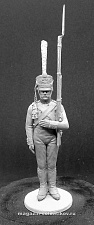 Сборная миниатюра из металла Рядовой Лейб-Гвардии Семеновского полка 1812 г. в карауле, 1:30, Оловянный парад - фото