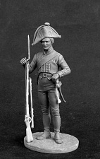 Сборная миниатюра из металла Прусский мушкетер, 1800-07, 54 мм, Chronos miniatures - фото