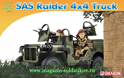 Сборная модель из пластика Д Джип SAS Raider 4x4 Truck (1/72) Dragon