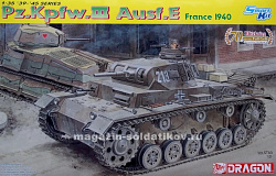Сборная модель из пластика Д ТАНК Pz.Kpfw.lll Ausf.E, ФРАНЦИЯ 1940 (1/35) Dragon