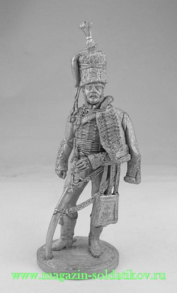 Миниатюра из металла Офицер 15-го лёгкого гусарского полка Короля. Великобритания, 1808-1813 гг. EK Castings