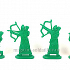 Солдатики из пластика Сирийские лучники, римские вспомагательные войска. (4 шт, зеленый), Солдатики ЛАД