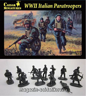 Солдатики из пластика Итальянские парашютисты. Вторая мировая война (1/72) Caesar Miniatures - фото