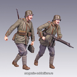 Сборная фигура из смолы Немецкие солдаты. Первая Мировая Война 2 фигуры 1/35 MasterClub