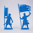 Солдатики из мягкого резиноподобного пластика Крестовые походы (12 шт), синий цвет, 1:32 , Солдатики Публия