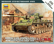 Сборная модель из пластика Немецкий огнеметный танк Pz.Kpfw-III (1/100) Звезда - фото