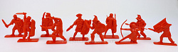 Солдатики из пластика Последняя битва, набор из 10 фигур (красный), 1:32, ИТАЛМАС