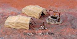 Сборная модель из пластика ИТ Колодец в пустыне и палатки (1/72) Italeri