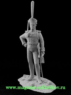 Сборная миниатюра из смолы Обер-офицер гренадерских полков, Россия 1812-17 гг., 54 мм, Chronos miniatures