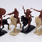 Солдатики из пластика Mounted Sioux 6 in 6 poses w/horses (red brown), 1:32 ClassicToySoldiers
