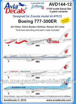 Декаль Боинг 777-300 Дальний Восток, 1:144 Avia Decals
