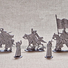 Солдатики из пластика Тевтонский орден.Магистр и его ставка, 54 мм (6 шт, пластик, серебро) Воины и битвы
