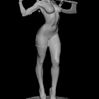 Сборная фигура из смолы Миры Фэнтэзи: Непобедимая, 54 мм, Chronos miniatures