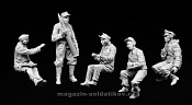 Сборные фигуры из смолы Экипаж «Королевского Тигра», 5 фигур, 1/35, Stalingrad - фото