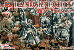 Солдатики из пластика Ландскнехты (тяжелые копейщики), 16 век, (1/72) Red Box