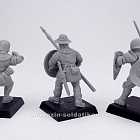Сборные фигуры из смолы Средневековые воины, 28 мм, набор 3 шт, Absolut wargames