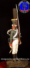 Сборная миниатюра из металла Гвардеец 1805 г, 1:30, Оловянный парад - фото