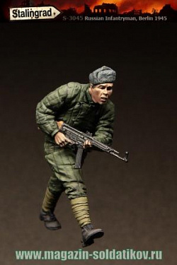 Сборная миниатюра из смолы Советский пехотинец, 1/35, Stalingrad
