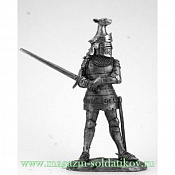Миниатюра из металла Рыцарь сэр Джон Фоксли 1378 г., 54 мм Новый век - фото