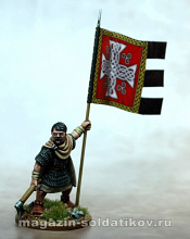 Сборные фигуры из металла Набор миниатюр Welsh War Banner & Bearer, 28 мм, Gripping Beast (SAGA) - фото