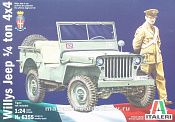 Сборная модель из пластика ИТ Willys Jeep (1/24) Italeri - фото