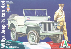 Сборная модель из пластика ИТ Willys Jeep (1/24) Italeri