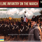 Солдатики из пластика French Line Infantry on the March 1 (Flanking Companies) (1/72) Strelets