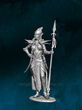 Сборная миниатюра из смолы Elvian Woman Warrior, First Legion - фото