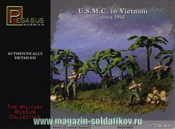 Солдатики из пластика Корпус морской пехоты США, Вьетнам, 1965 г, 1:72, Pegasus