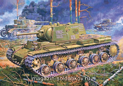 Сборная модель из пластика Тяжелый танк КВ-1 обр.1941 поздняя версия (1/35) Восточный экспресс