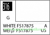 Краска художественная 10 мл. белая FS17875, глянцевая, Mr. Hobby. Краски, химия, инструменты - фото