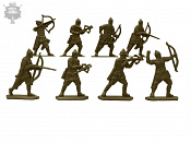 Солдатики из пластика Стрелки (8шт, цвет - бронзовый, б/к), Воины и битвы - фото