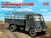 Сборная модель из пластика Lastkraftwagen 3,5 t AHN, грузовой автомобиль германской армии 2МВ (1/35) ICM - фото