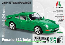 Сборная модель из пластика ИТ Автомобиль Porsche 911 Turbo (1/24) Italeri