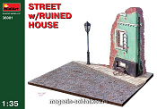 Сборная модель из пластика Улица с разрушенным домом MiniArt (1/35) - фото