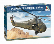 Сборная модель из пластика ИТ H-34A «Pirate» / UH-34D Marines (1/48) Italeri - фото