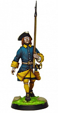 Сборная миниатюра из металла Сержант пехоты. Швеция. 1701 г (40 мм) Драбант - фото