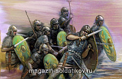 Солдатики из пластика Римские вспомогательные войска в наступлении (1/72) Strelets - фото