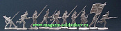 Миниатюра из металла Брауншвейгская линейная/легкая пехота в атаке, 1815 г, 30 мм, Berliner Zinnfiguren - фото