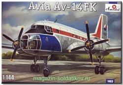 Сборная модель из пластика Avia Av-14 FK самолет Amodel (1/144)