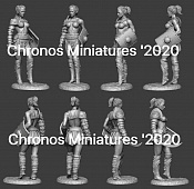 Сборная фигура из смолы Миры Фэнтези: Гладиатриса, 75 мм Chronos Miniatures - фото