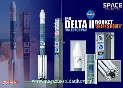 Д Космический аппарат Delta II Rocket «Shark mouth» (1/400) Dragon