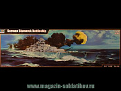 Сборная модель из пластика Корабль Линкор «Бисмарк» 1:200 Трумпетер - фото