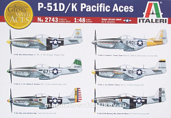 Сборная модель из пластика ИТ Самолет P-51 D/K Pacific ACES (1/48) Italeri