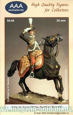 Сборная миниатюра из смолы Адъютант маршала Бертье, 54 мм, AAA-miniatures