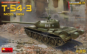 Сборная модель из пластика Советский средний танк T-54-3 с полным интерьером MiniArt (1/35) - фото
