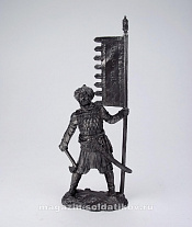 Миниатюра из олова Сарацин-знаменосец, XII в. 54 мм, Солдатики Публия - фото