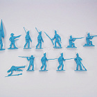 Солдатики из пластика Mexicans 1st series 12 figures in 9 poses (light blue), 1:32 ClassicToySoldiers