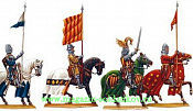 Миниатюра из металла Французские конные рыцари. Битва при Креси. 1346 г30 мм, Berliner Zinnfiguren - фото